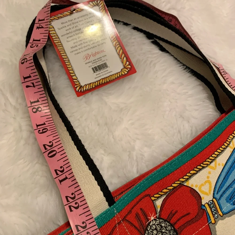 BRIGHTON bright and colorful “Sparkle and Shine” oversized Tote bag NWT - Picture 12 of 13